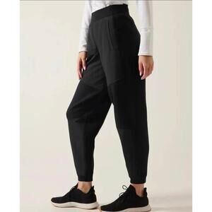 Athleta Get Set Black Hybrid Jogger Stretch Pull on Athleisure Pants XL